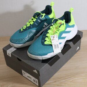 Adidas Barricade Hard Court Tennis Shoes Green White ID1553 Men’s Size 12